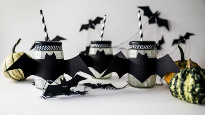 Piękne słoiki ze słomkami DIY na Halloween (51523)