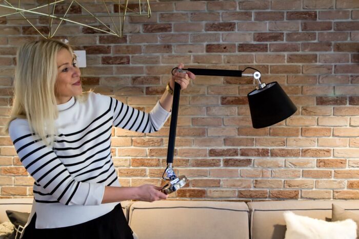 Czarna elegancka lampa (54238)