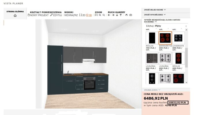 Kuchnia wg VISTA PLANNER (52000)
