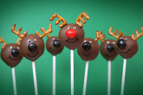 świąteczne cake pops renifery