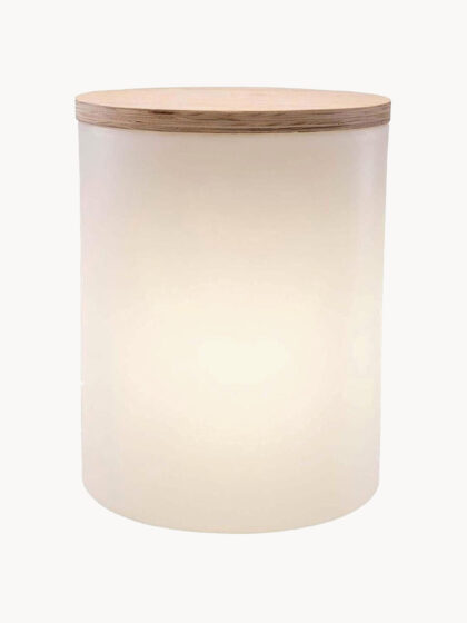 Oświetlony Okrągły Stolik  ogrodowy LED Shining Drum z Kolorami