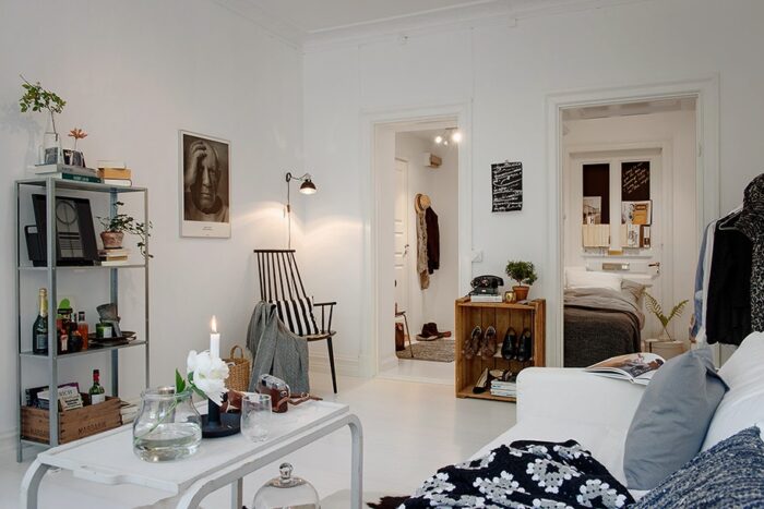 salon w stylu skandynawskim