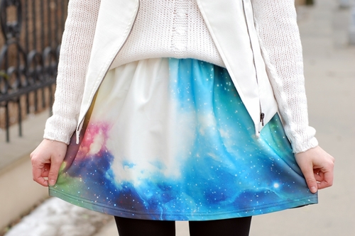 spódniczka motyw galaxy