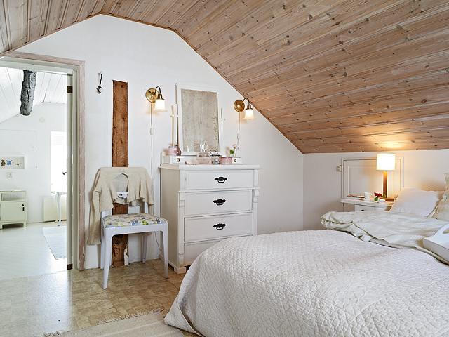 sypialnia na poddaszu, skandynawskie poddasze, pokój na poddaszu w stylu skandynawskim, attic bedroom,attic rooms,attic decorating pictures,Scandinavian attic