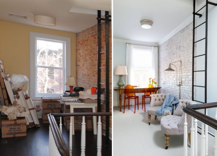 before & after domowego gabinetu