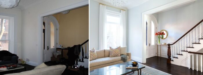 before & after przedpokoju