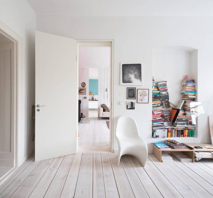 białe wnętrza loft