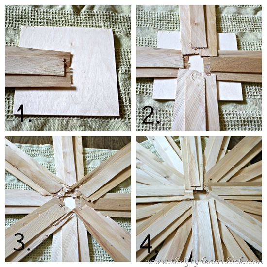 lustro w kształcie słońca diy