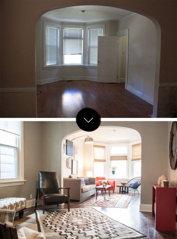 salon before & after