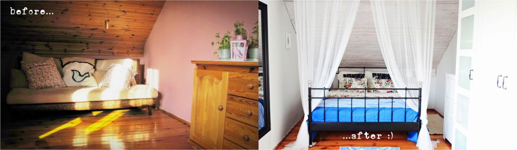 sypialnia na poddaszu before & after sypialnia na poddaszu before & after
