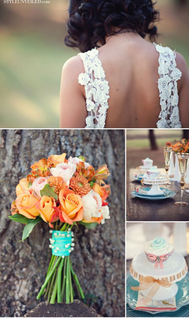 bukiet ślubny shabby chic