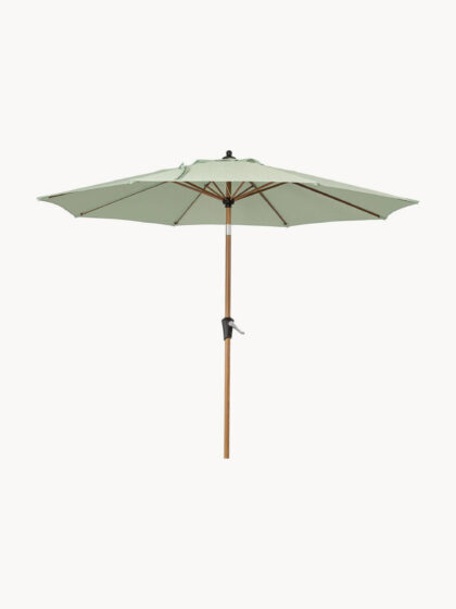 Parasol ogrodowy Palinuro w kolorze drewna, z regulacją pochylenia