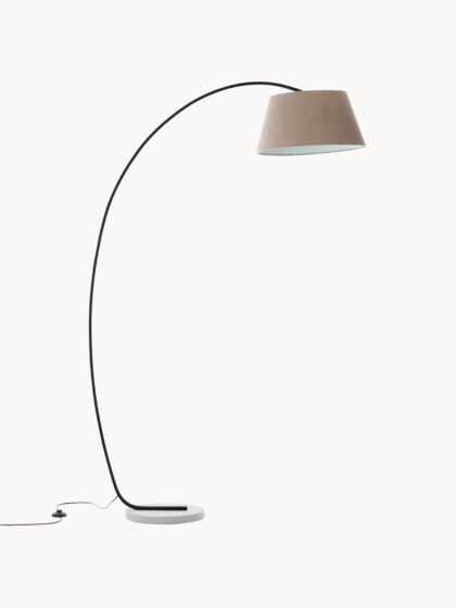 Duża lampa łukowa Brok z wykończeniem antycznym