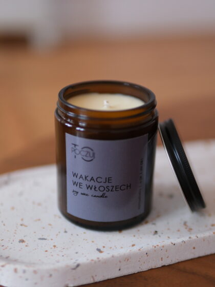 Wakacje we Włoszech – naturalna świeca sojowa / handmade
