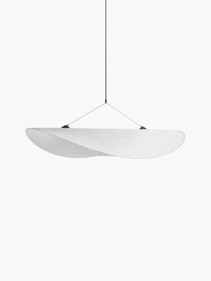 Ściemnialna lampa wisząca Tense z membraną Tyvek, Ø 70 cm