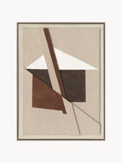 Ręcznie malowany obraz na płótnie Brown Shapes z ramą