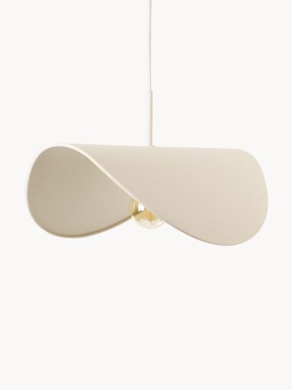 Designerska lampa wisząca Kenzie z lnu