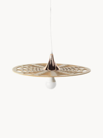 Lampa wisząca Anabelle z drewna, Ø 43 cm