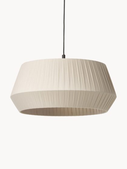 Klasyczna lampa wisząca Dicte z plisowanego materiału