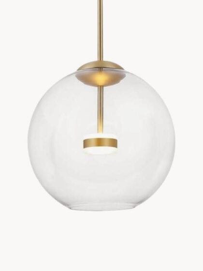 Lampa wisząca LED Cometa z metalu i szkła, Ø 35 cm