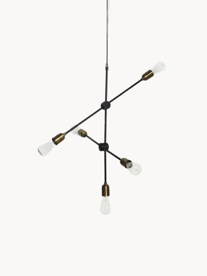 Lampa wisząca Molecular z żelaza i szkła, 78x78 cm