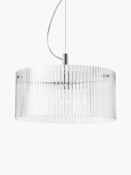 Lampa wisząca Emmi z ryflowanego  szkła