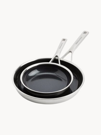 KitchenAid Patelnie 3-warstwowe z powłoka 20 cm + 28 cm