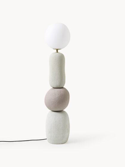 Lampa podłogowa Chakra ze szkła opalowego
