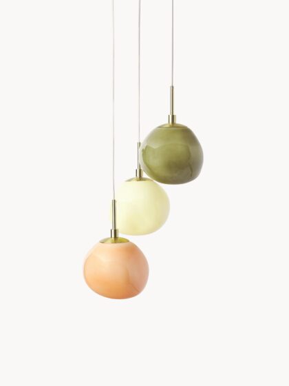 Klastrowa lampa wisząca Josie ze szkła opalowego