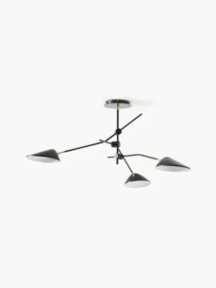Lampa sufitowa Neron z metalowym detalem mosiężnym