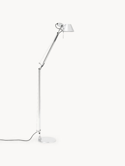 Lampa podłogowa do czytania Tolomeo Lettura z aluminium i stali, wys. 167 cm