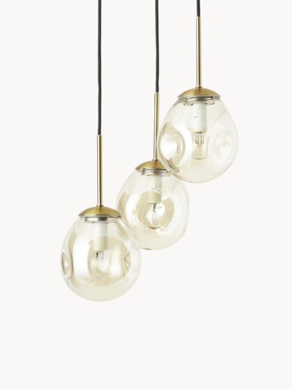 Klastrowa lampa wisząca Amora ze szkła, Ø 15 cm (klosz)