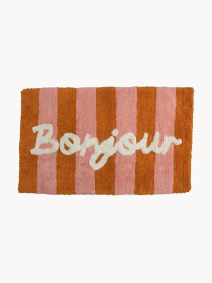 Ręcznie tuftowana bawełniana mata łazienkowa Bonjour, 50x80 cm