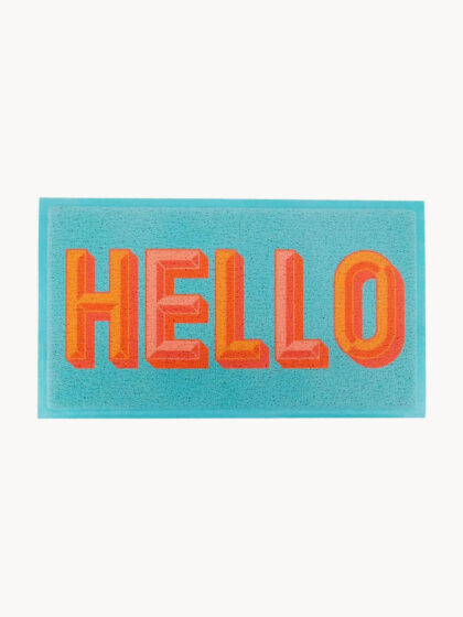 Mata wejściowa Hello do użytku wewnątrz i na zewnątrz, 40x70 cm