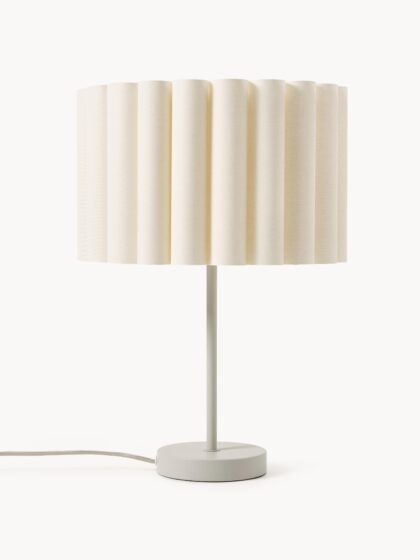 Lampa stołowa Lucina z lnianym kloszem