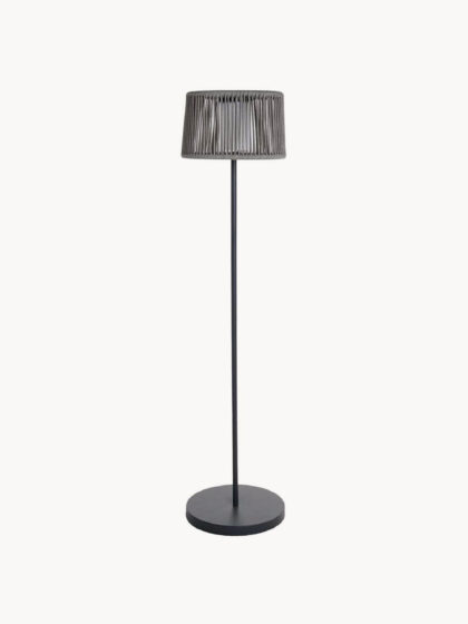 Solarna lampa podłogowa LED Soleo z rattanu syntetycznego