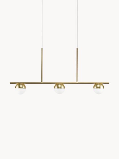 Duża lampa wisząca Contina z opalu, 90x42 cm