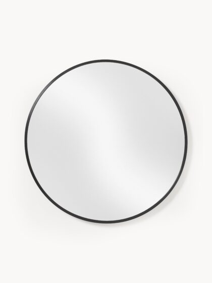 Okrągłe lustro ścienne Ida z aluminiową ramą, Ø 55 cm