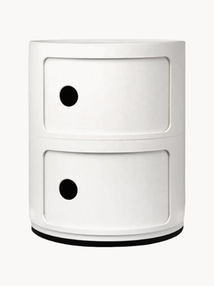Designerski pojemnik Kartell Componibili Matt Off White