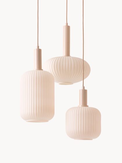 Lampa wisząca Opal Glass Cluster jasnoróżowa