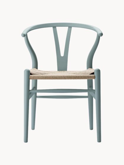 Krzesło drewniane CH24 Wishbone Chair jasnoniebieskie
