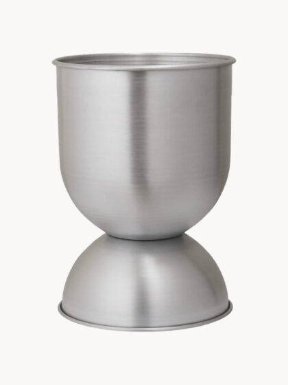 Osłonka na doniczkę Ferm Living Hourglass srebrna