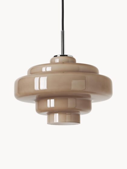 Lampa wisząca ze szkła Millie taupe