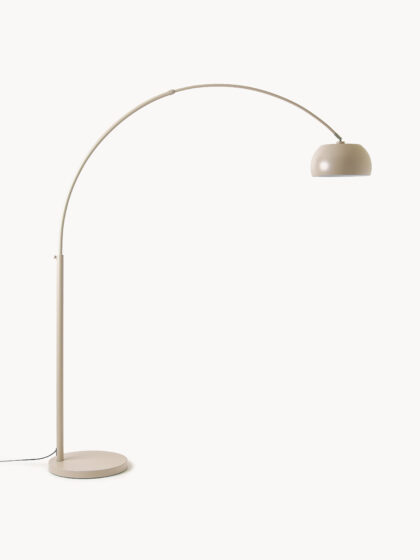 Duża lampa łukowa Bowie beżowa