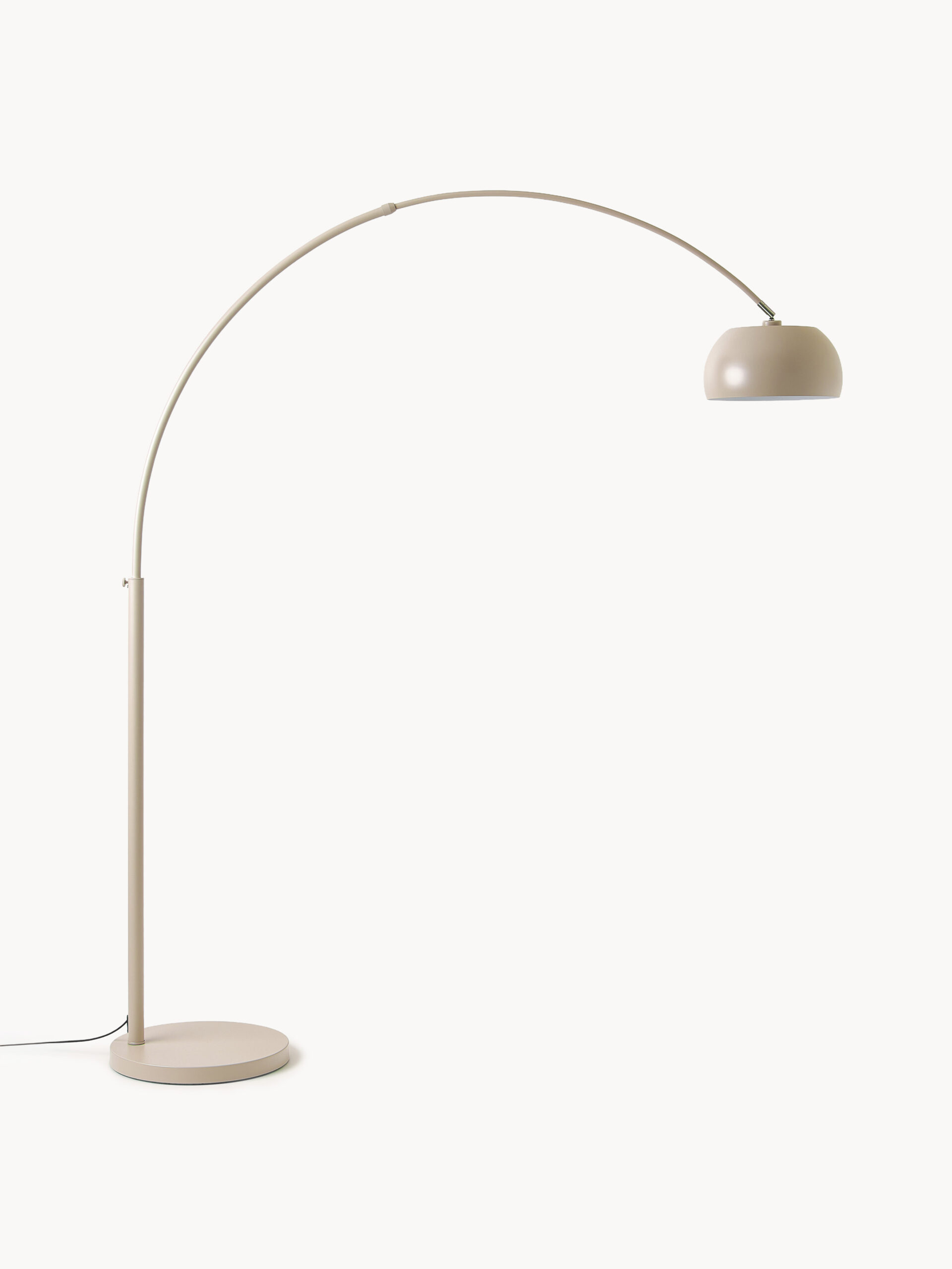 Duża lampa łukowa Bowie beżowa